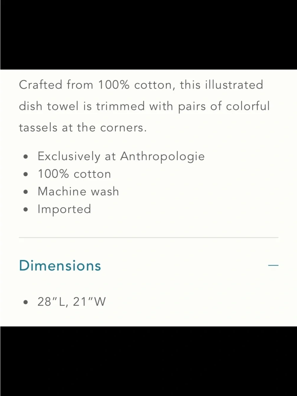 Anthropologie Turkey Dish Towel.
